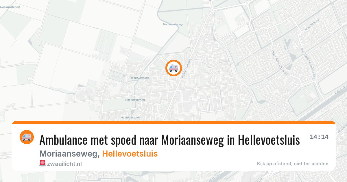 Ambulance met spoed naar Moriaanseweg in Hellevoetsluis — 17 mrt 2026