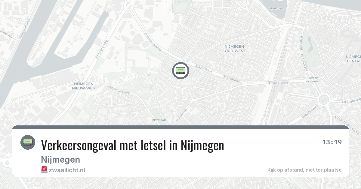 Verkeersongeval met letsel in Nijmegen — 13 mei 2026