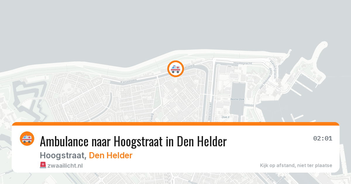 Ambulance naar Hoogstraat in Den Helder — 14 aug 2026