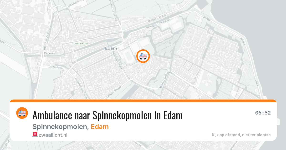 Ambulance naar Spinnekopmolen in Edam — 15 jul 2026