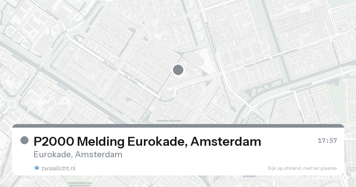 P2000 Melding Eurokade, Amsterdam — 31 jan 2026