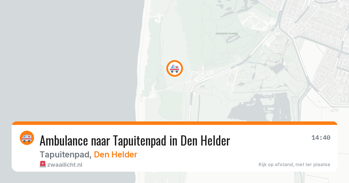 Ambulance naar Tapuitenpad in Den Helder — 19 mrt 2026