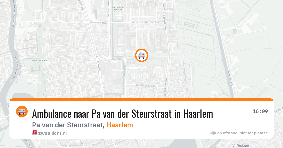 Ambulance naar Pa van der Steurstraat in Haarlem — 9 jul 2026