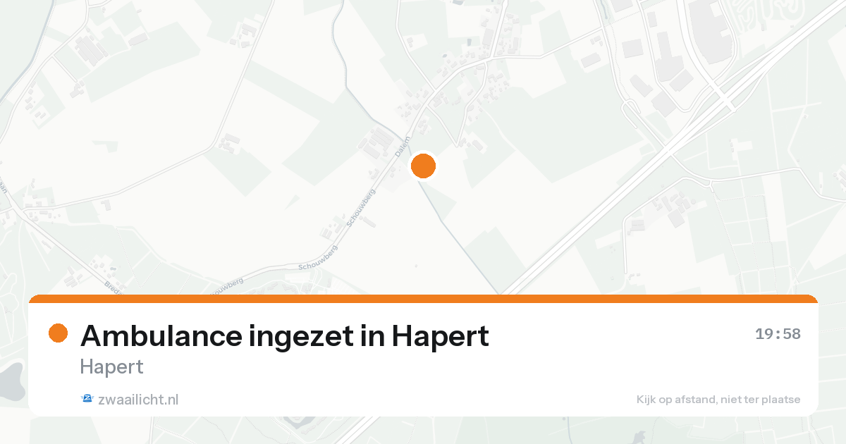Ambulance ingezet in Hapert — 15 aug 2026