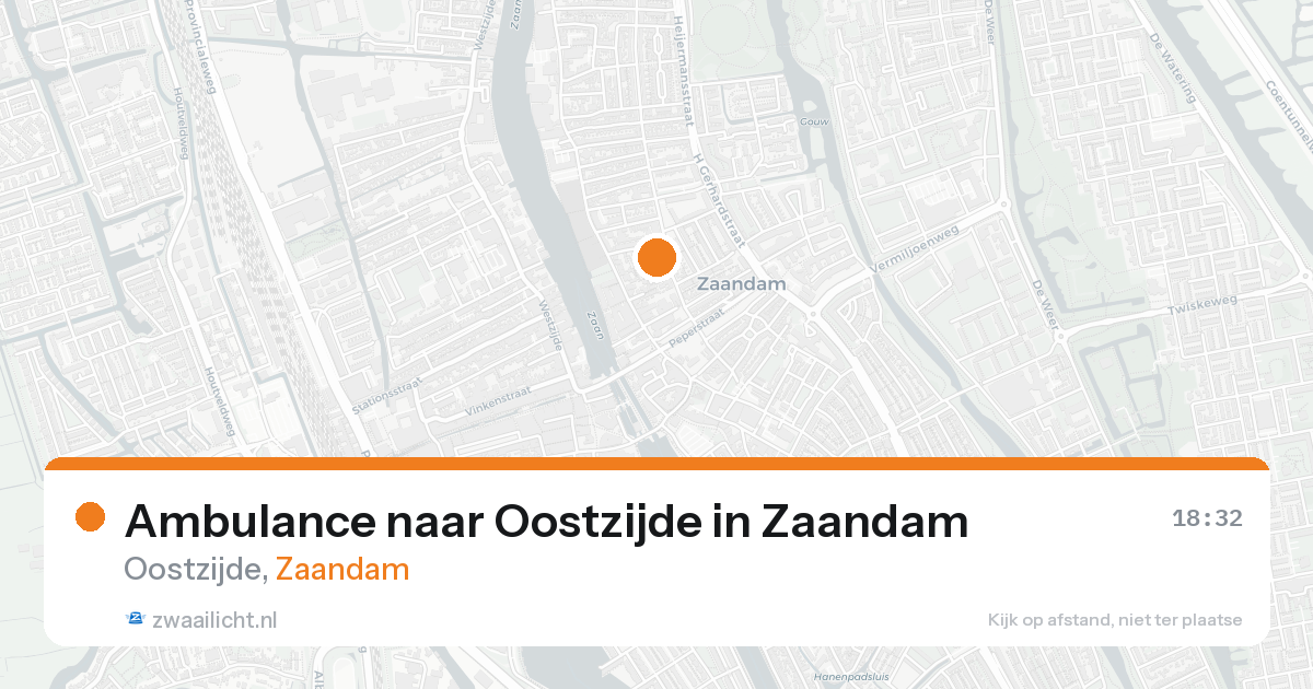 Ambulance naar Oostzijde in Zaandam — 29 mei 2026