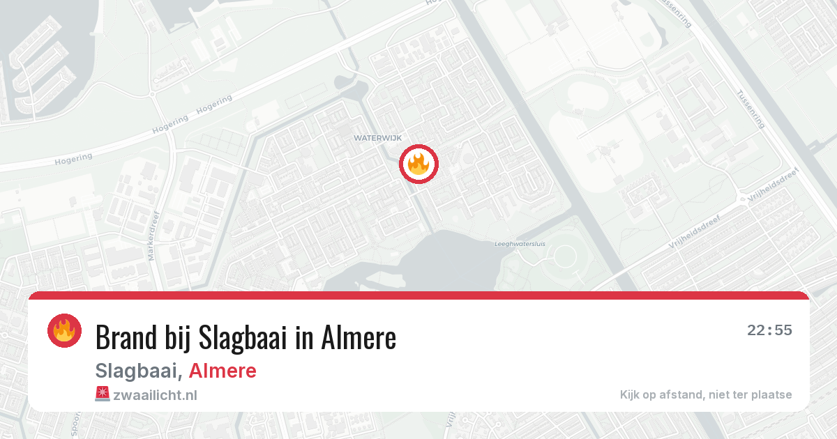 Brand bij Slagbaai in Almere — 27 mei 2026