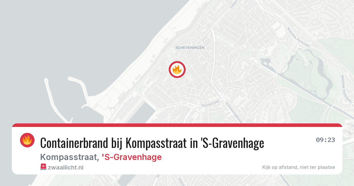 Containerbrand bij Kompasstraat in 'S-Gravenhage — 28 mei 2026