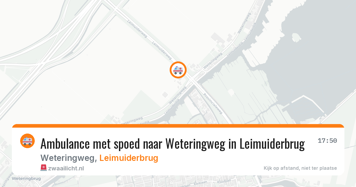 Ambulance met spoed naar Weteringweg in Leimuiderbrug — 29 apr 2026