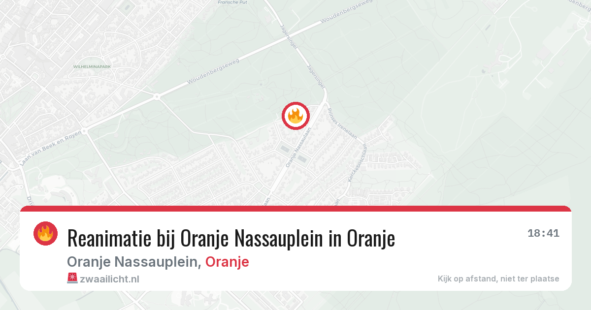 Reanimatie bij Oranje Nassauplein in Oranje — 21 jun 2026