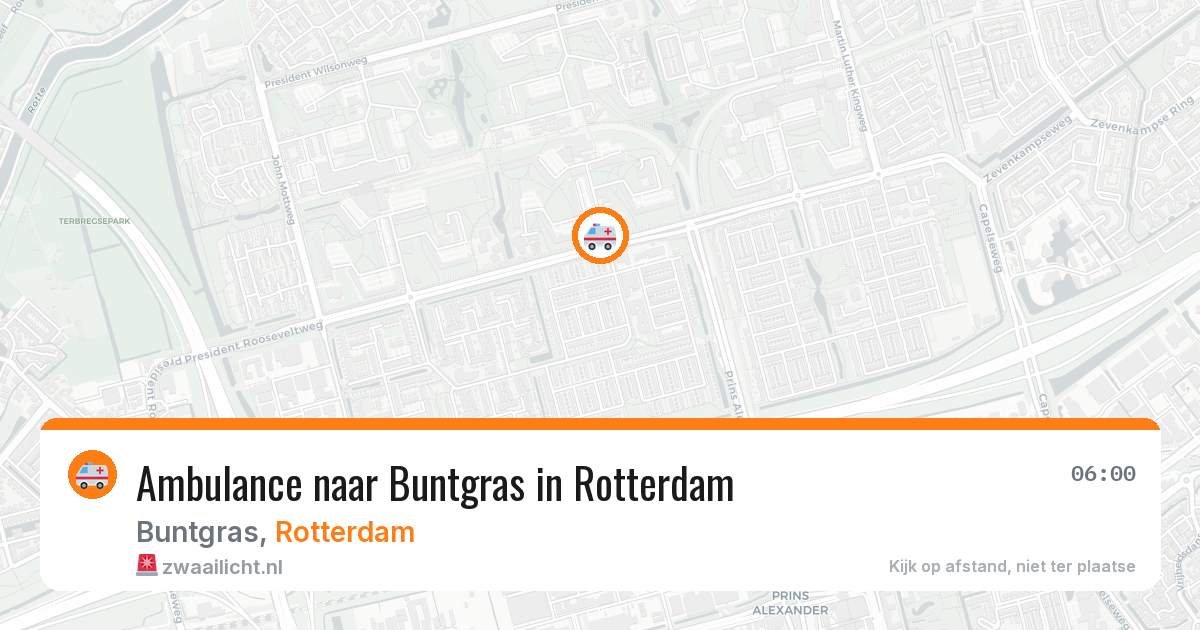 Ambulance naar Buntgras in Rotterdam — 7 aug 2026