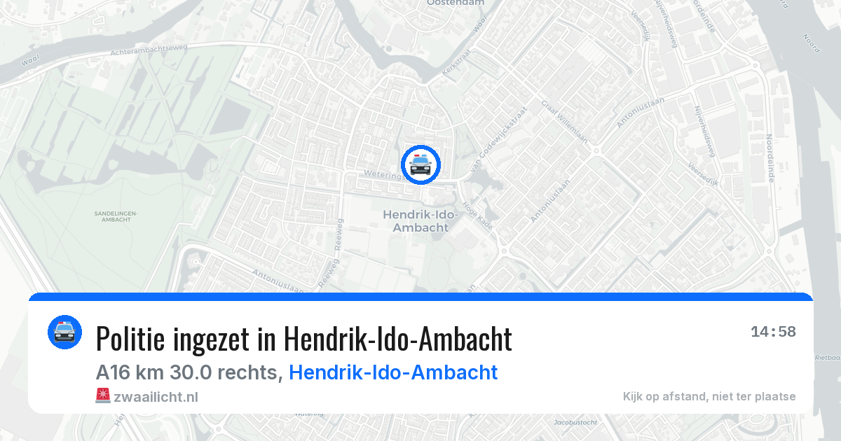 Politie ingezet in Hendrik-Ido-Ambacht — 15 mei 2026 | 🚨 Zwaailicht.nl