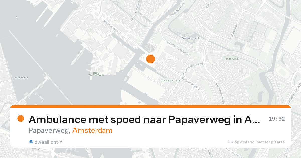 Ambulance met spoed naar Papaverweg in Amsterdam — 21 jul 2026