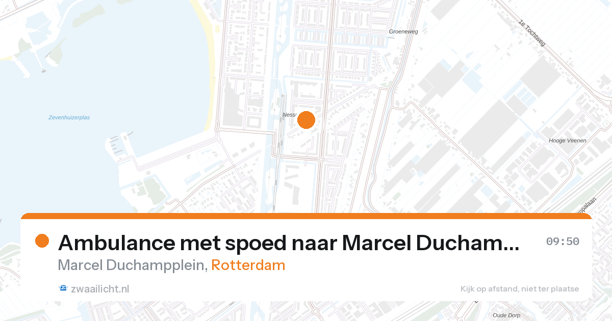 Ambulance met spoed naar Marcel Duchampplein in Rotterdam — 17 jul 2026