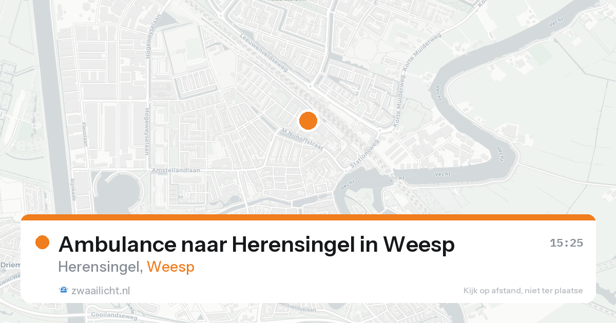Ambulance naar Herensingel in Weesp — 19 aug 2026