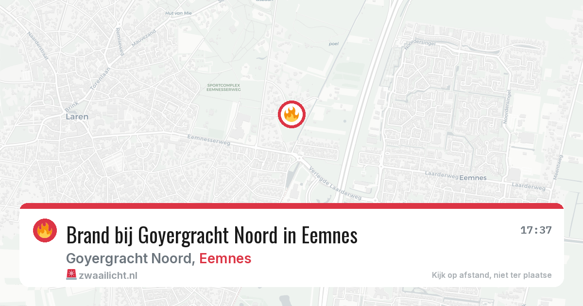 Brand bij Goyergracht Noord in Eemnes — 9 mei 2026