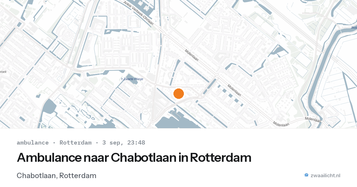 Ambulance naar Chabotlaan in Rotterdam — 3 sep 2026