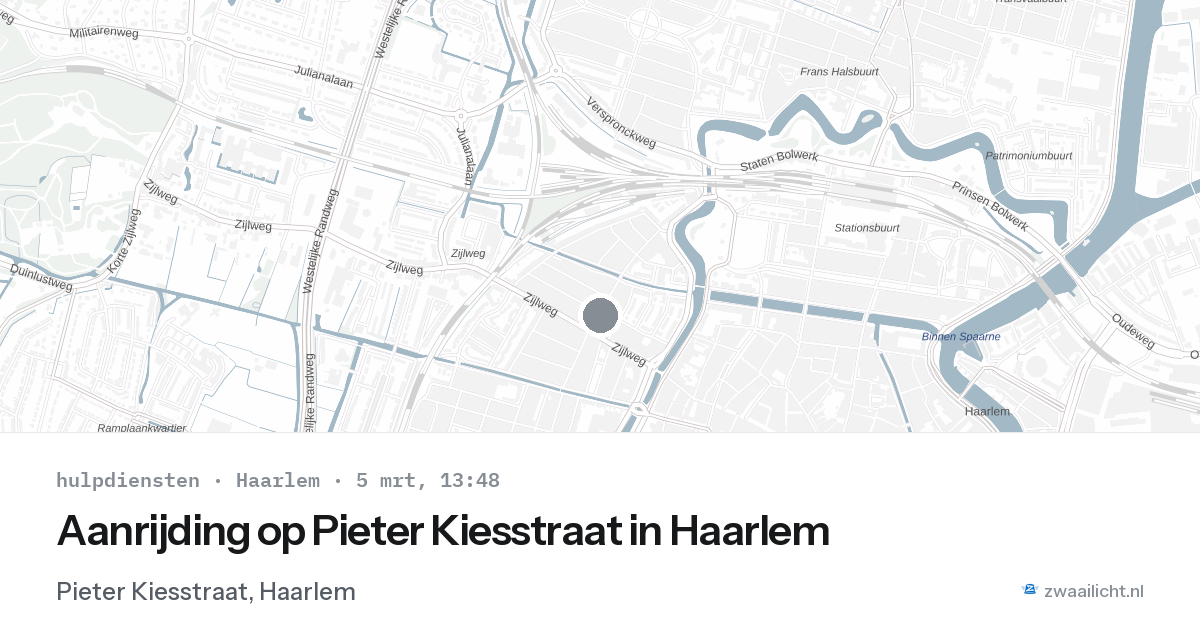Aanrijding op Pieter Kiesstraat in Haarlem — 5 mrt 2026
