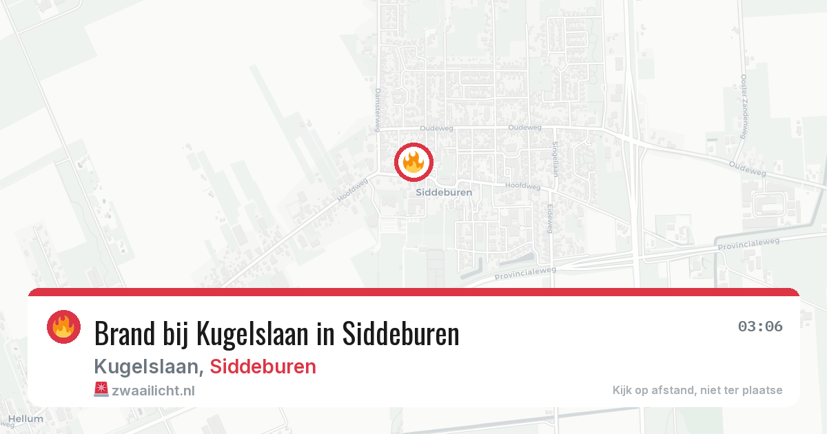 Brand bij Kugelslaan in Siddeburen — 28 jun 2026