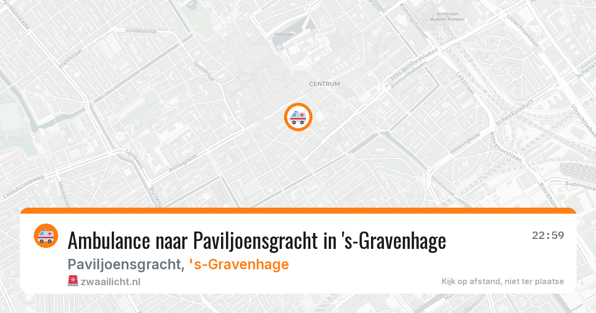 Ambulance naar Paviljoensgracht in 's-Gravenhage — 1 aug 2026