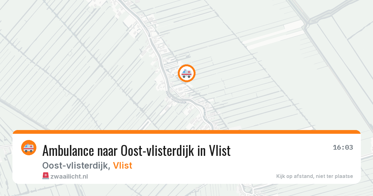 Ambulance naar Oost-vlisterdijk in Vlist — 2 jul 2026