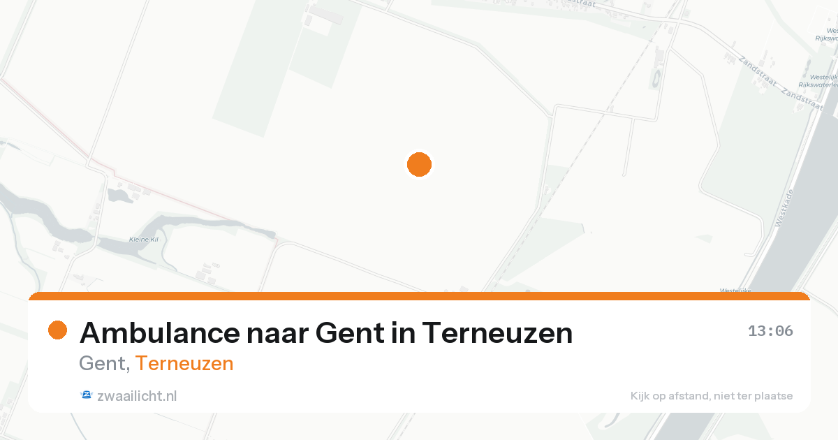 Ambulance naar Gent in Terneuzen — 20 aug 2026