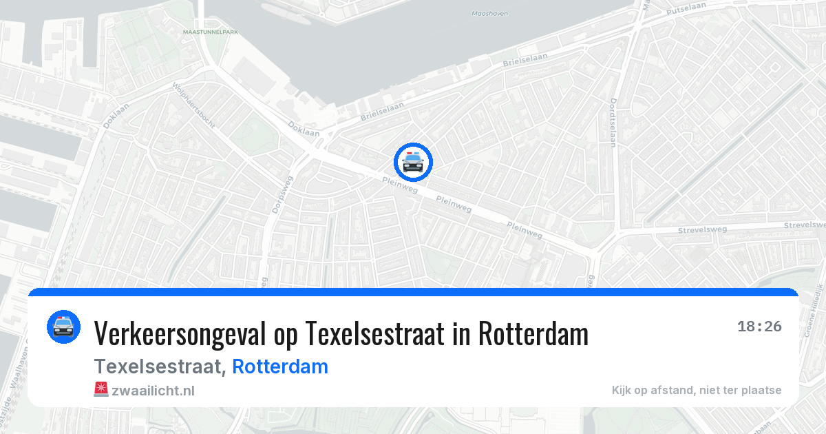 Verkeersongeval op Texelsestraat in Rotterdam — 15 mrt 2026
