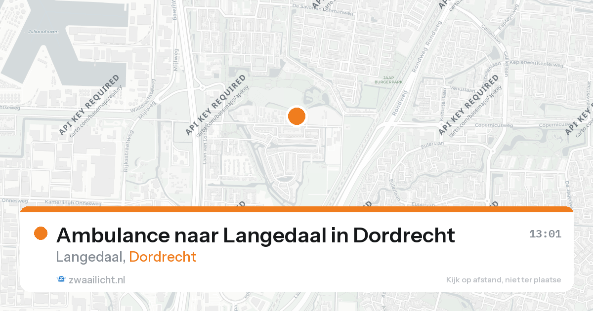 Ambulance naar Langedaal in Dordrecht — 26 aug 2026