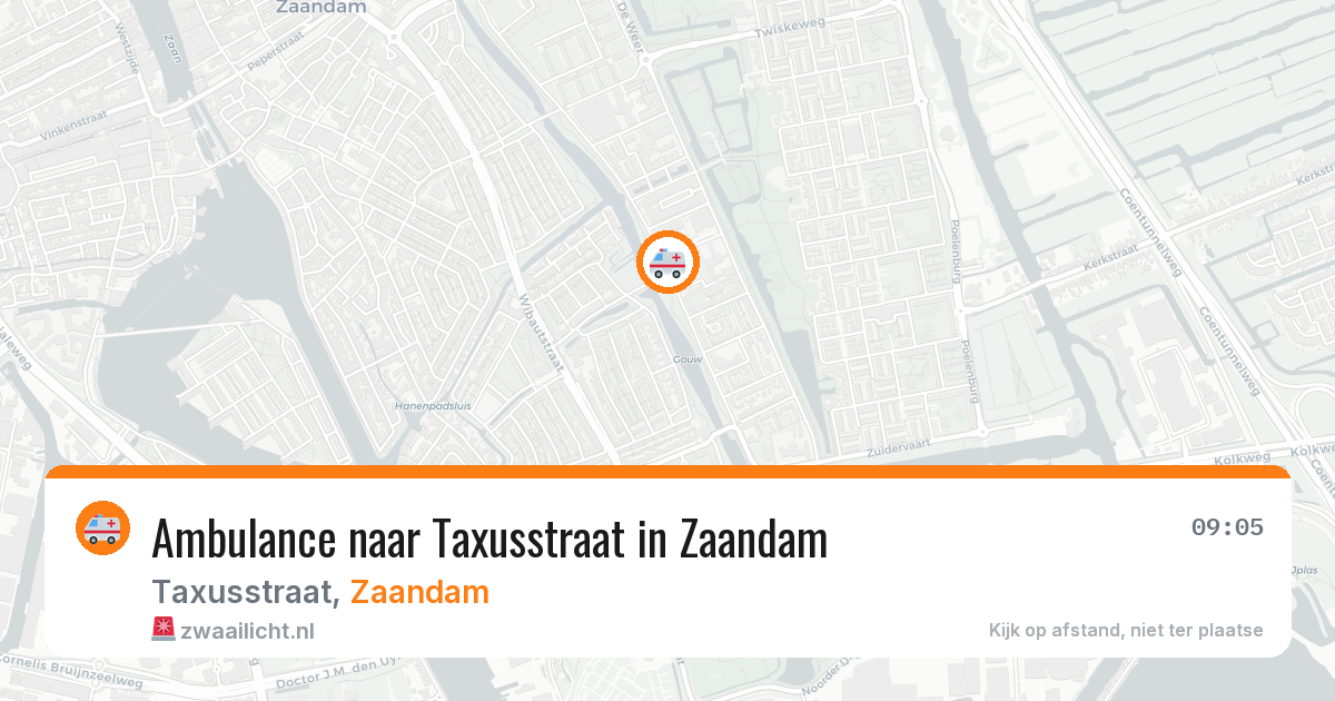 Ambulance naar Taxusstraat in Zaandam — 21 jul 2026