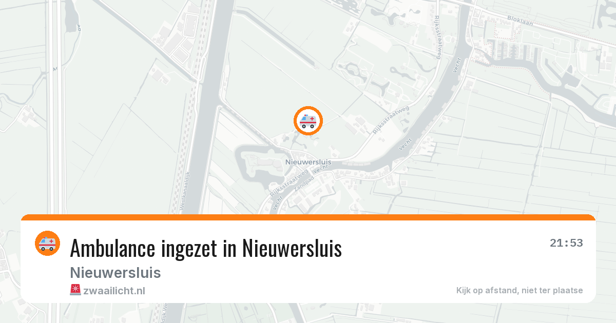 Ambulance ingezet in Nieuwersluis — 9 aug 2026