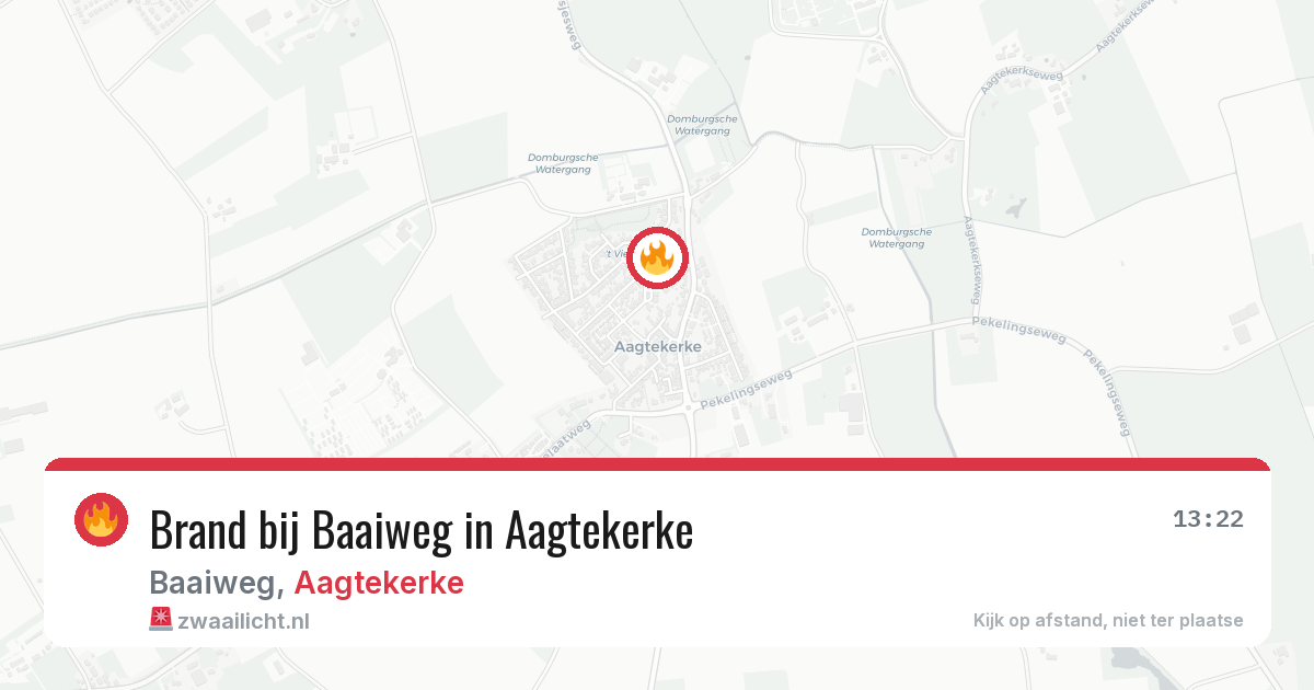 Brand bij Baaiweg in Aagtekerke — 10 aug 2026
