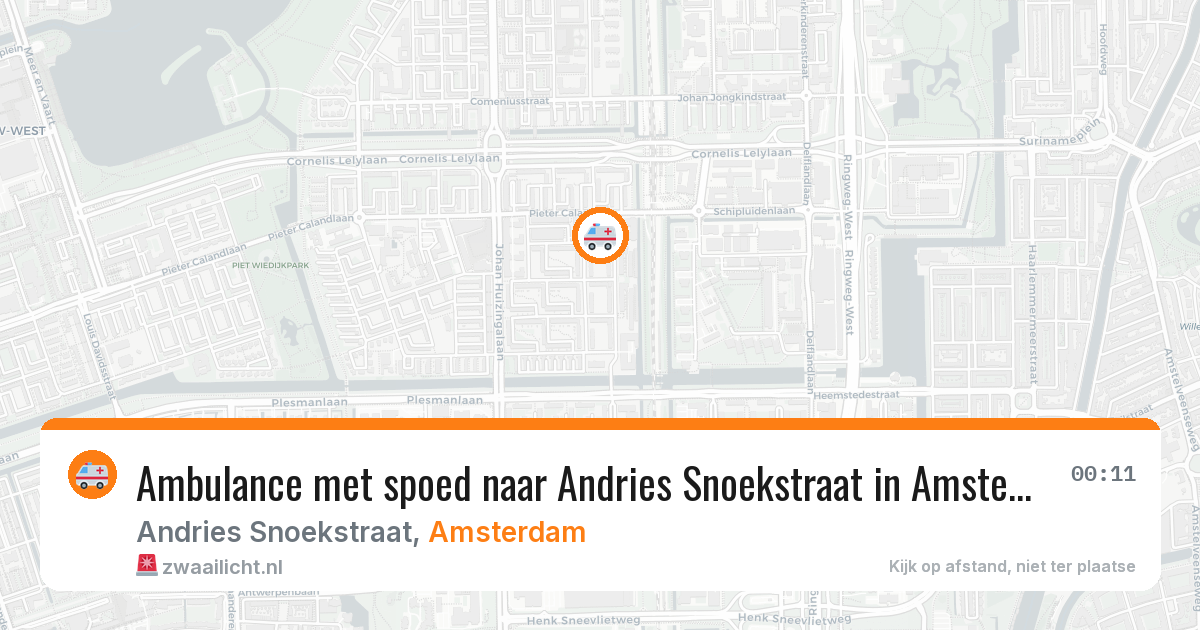 Ambulance met spoed naar Andries Snoekstraat in Amsterdam — 14 apr 2026