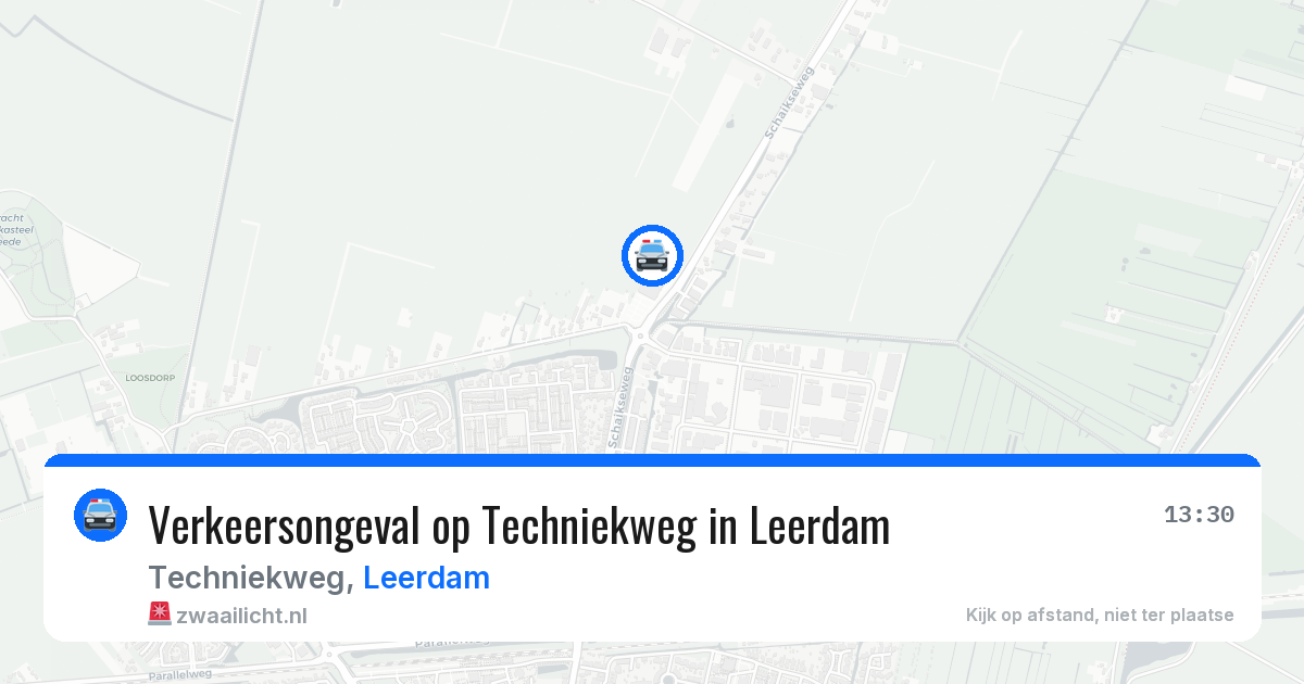 Verkeersongeval op Techniekweg in Leerdam — 8 aug 2026