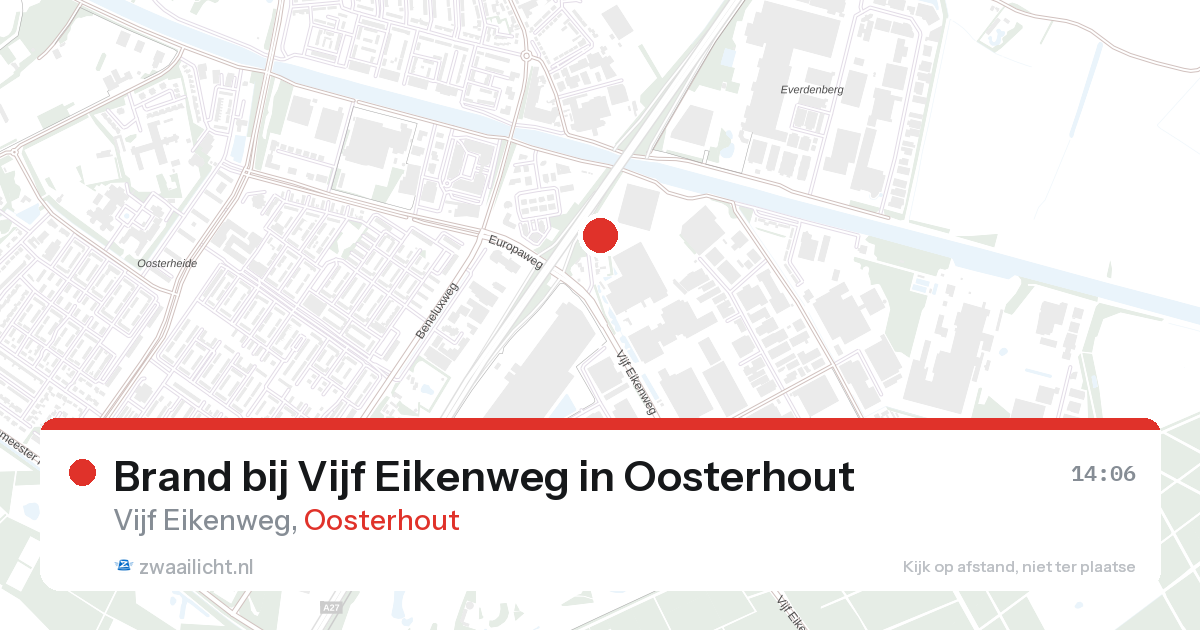 Brand bij Vijf Eikenweg in Oosterhout — 1 mei 2026