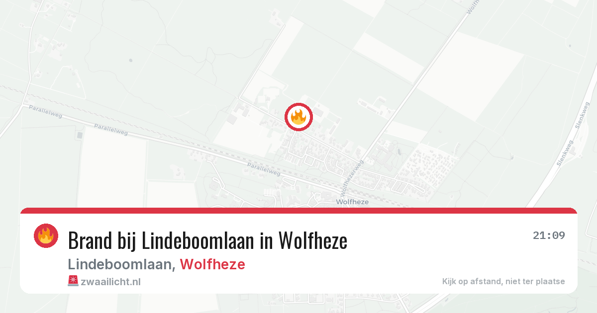 Brand bij Lindeboomlaan in Wolfheze — 27 jun 2026