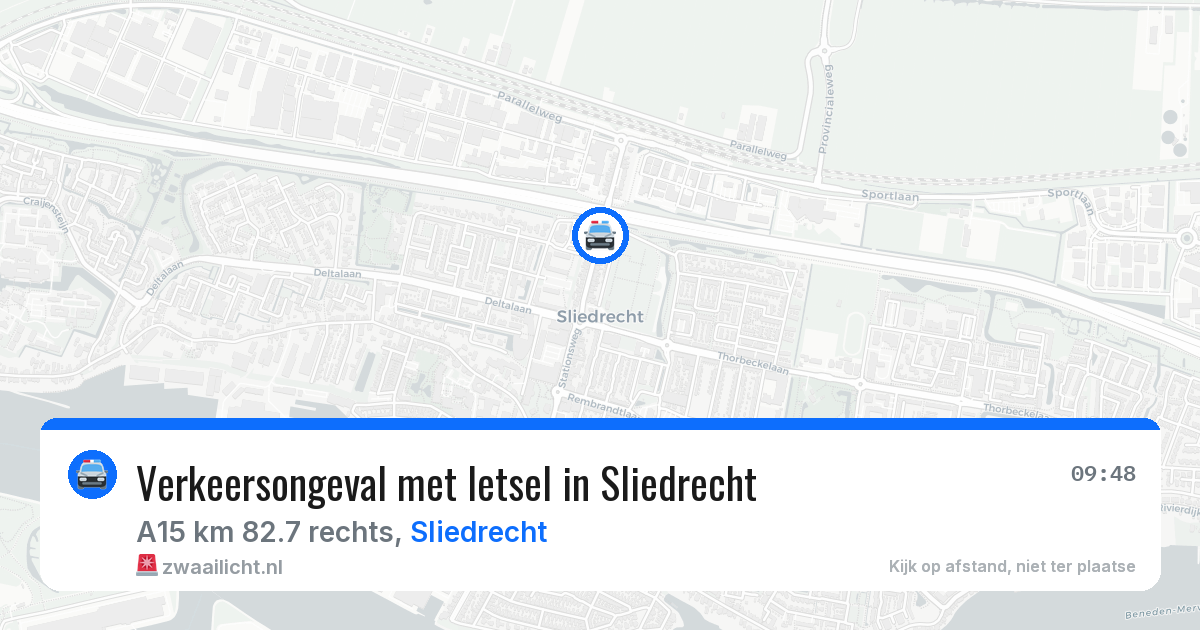 Verkeersongeval met letsel in Sliedrecht — 22 jan 2026
