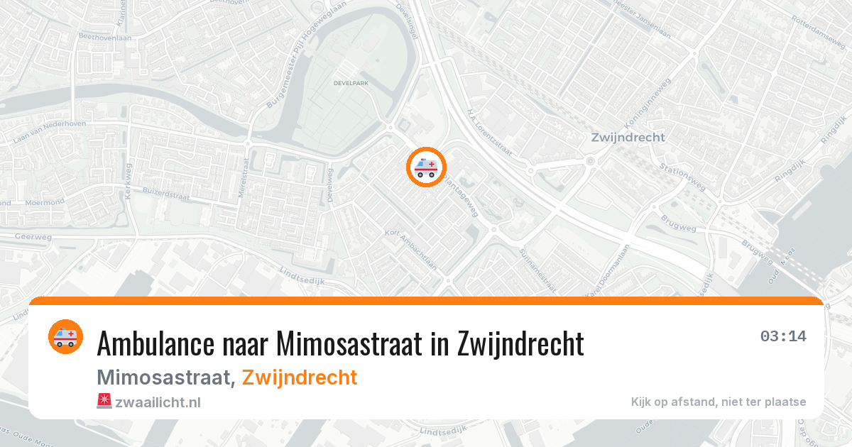 Ambulance naar Mimosastraat in Zwijndrecht — 4 jun 2026