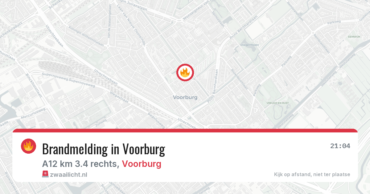 Brandmelding in Voorburg — 21 jun 2026