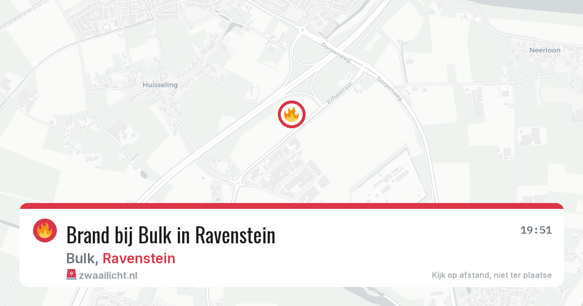 Brand bij Bulk in Ravenstein — 16 jun 2026