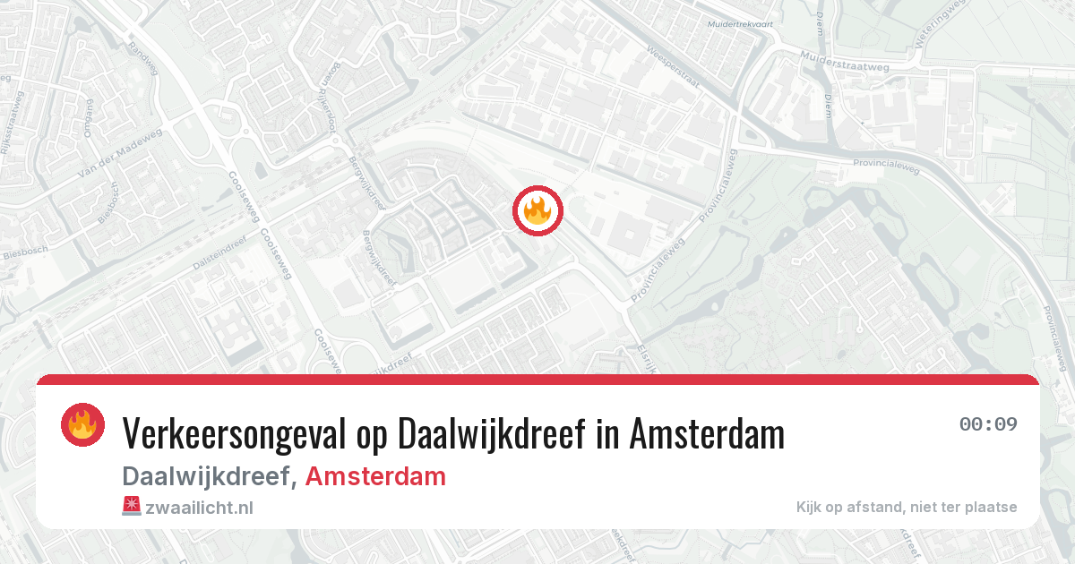 Verkeersongeval op Daalwijkdreef in Amsterdam — 18 jul 2026
