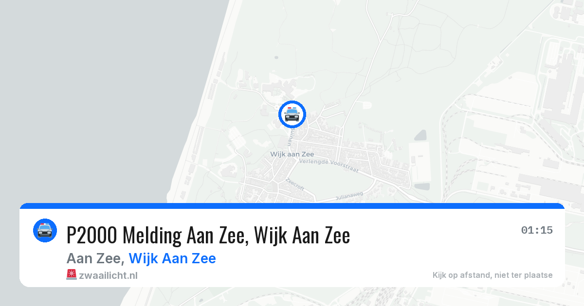 P2000 Melding Aan Zee, Wijk Aan Zee — 28 jun 2026