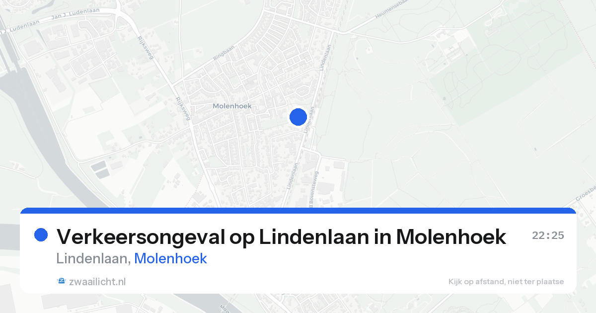Verkeersongeval op Lindenlaan in Molenhoek — 16 aug 2026