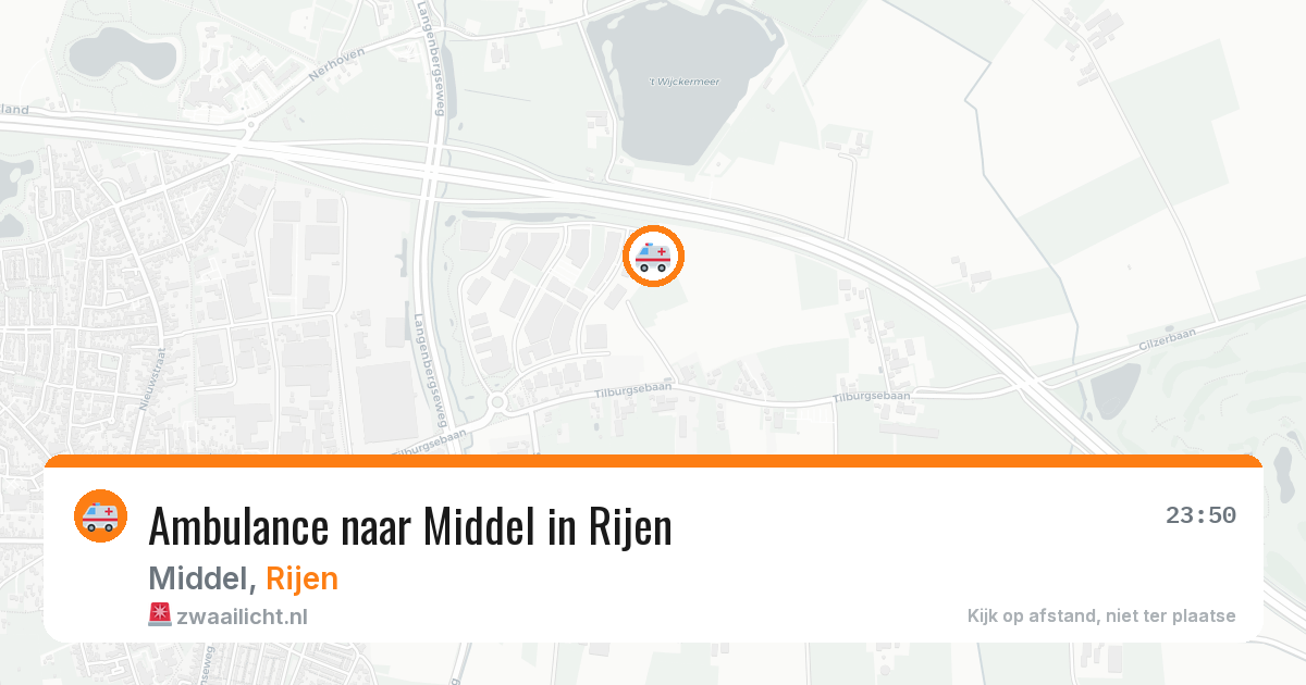 Ambulance naar Middel in Rijen — 16 jun 2026