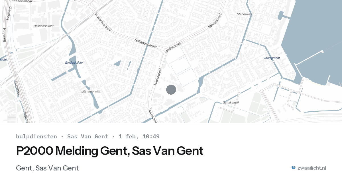 P2000 Melding Gent, Sas Van Gent — 1 feb 2026