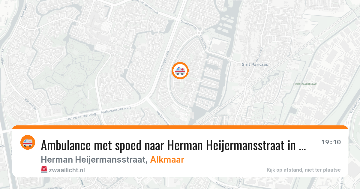 Ambulance met spoed naar Herman Heijermansstraat in Alkmaar — 9 feb 2026