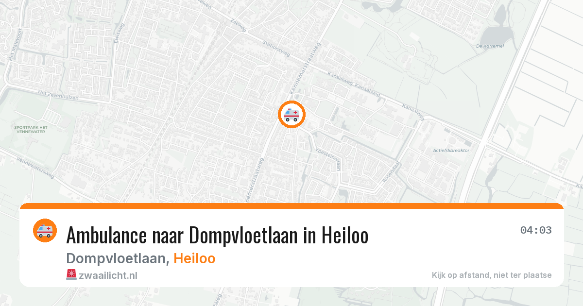 Ambulance naar Dompvloetlaan in Heiloo — 7 jun 2026