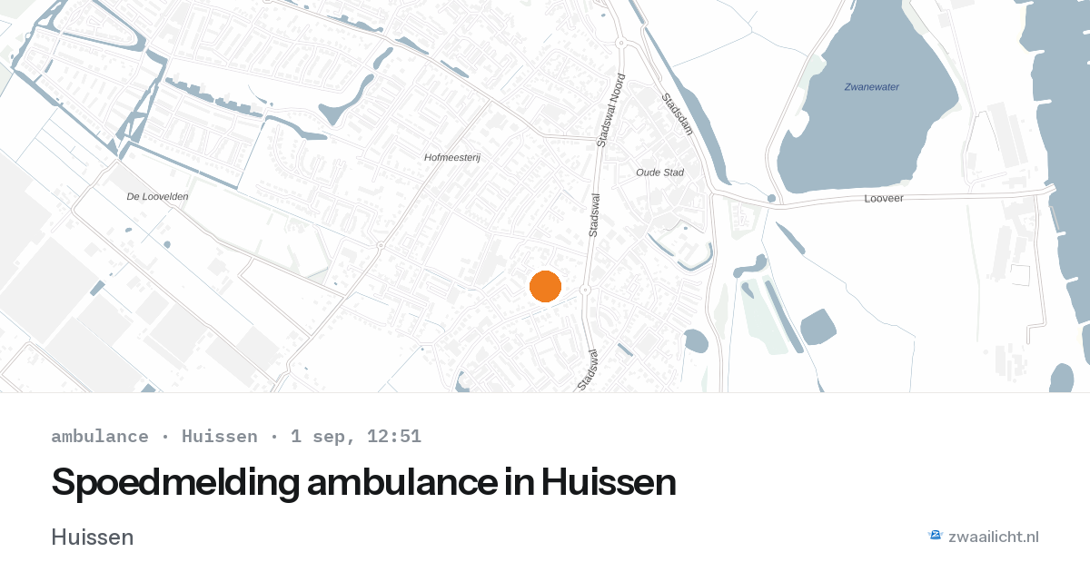 Spoedmelding ambulance in Huissen — 1 sep 2026