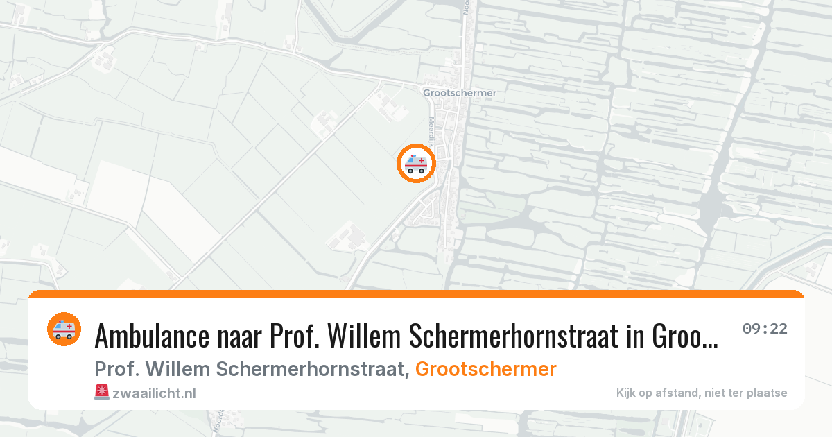 Ambulance naar Prof. Willem Schermerhornstraat in Grootschermer — 4 jun 2026