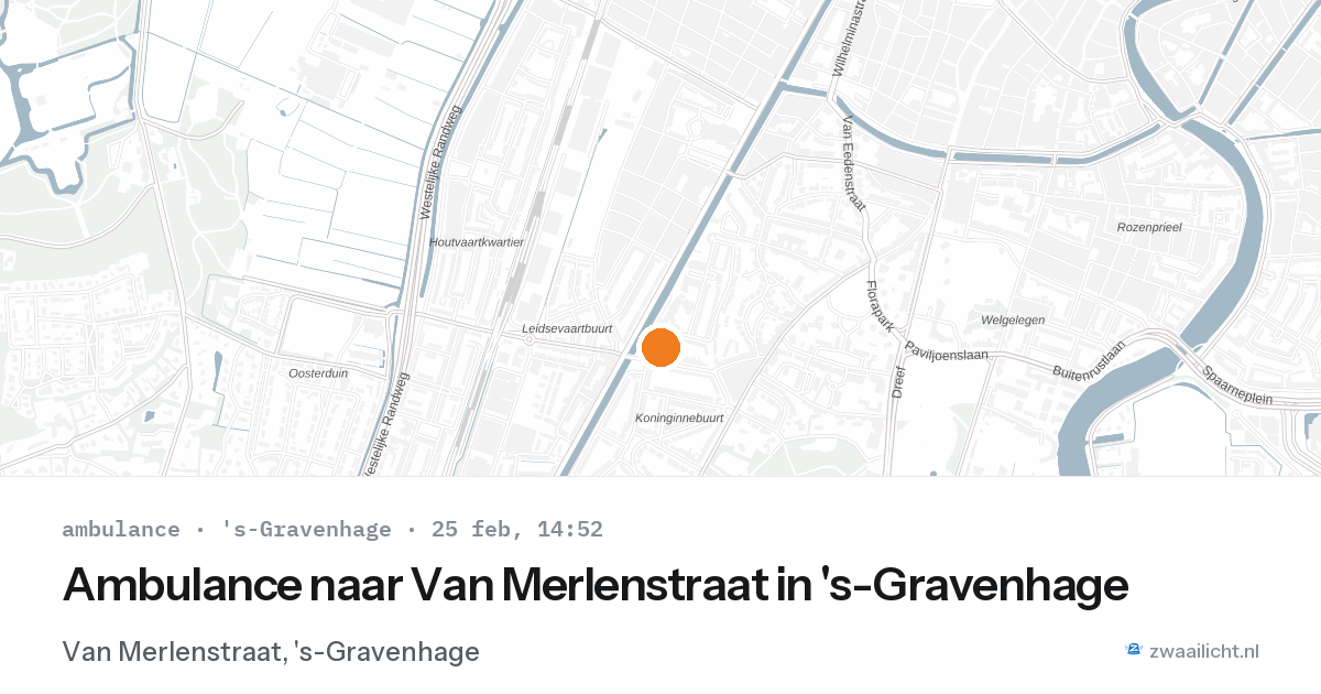 Ambulance naar Van Merlenstraat in 's-Gravenhage — 25 feb 2026