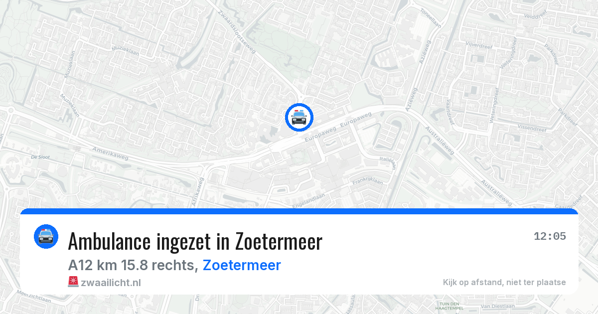 Ambulance ingezet in Zoetermeer — 23 mei 2026