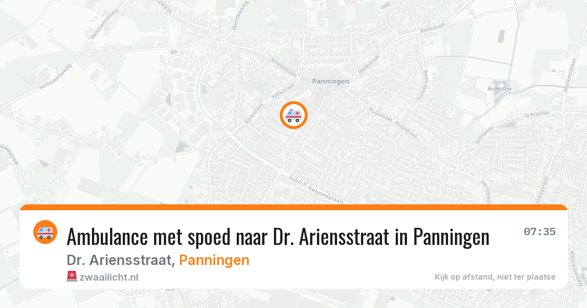Ambulance met spoed naar Dr. Ariensstraat in Panningen — 11 jun 2026